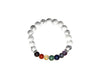 Matte Howlite White 7 Chakras Bracelet 6mm
