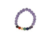 Matte Amethyst 7 Chakras Bracelet 6mm