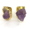 amethyst druzy freeform Gold Ring 15-25mm