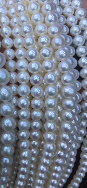Fresh water Pearl Round Beads 6mm