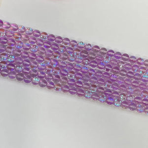 Light Purple Glass round beads 6mm
