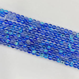 Royal Blue Glass round beads 8mm