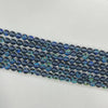 Blue Glass round beads 12mm