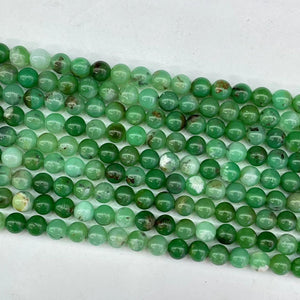 CHRYSOPHASE A GRADE ROUND BEADS 8MM