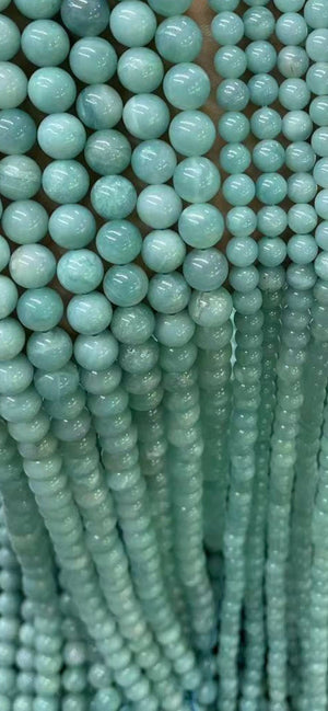 Chinese Amazonite A Grade Round Beads 6mm