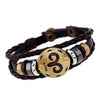 Aries Zodiac leather and hemitite bracelets