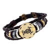 Taurus Zodiac leather and hemitite bracelets