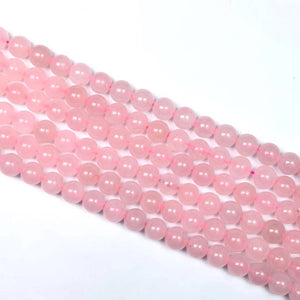 Rose Quartz Big Hole Round Beads 8mm