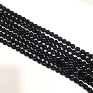 Black Obsidian round beads 4mm